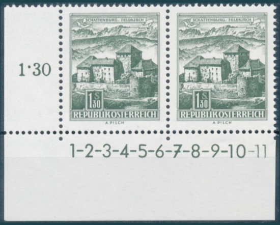 Briefmarke mit Symbolzahl(en)